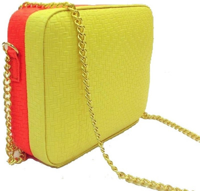 

The Peacock Plum Casual, Party Yellow, Orange Clutch, Orange;yellow
