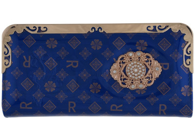 

Peacock Mundkar Party Blue Clutch