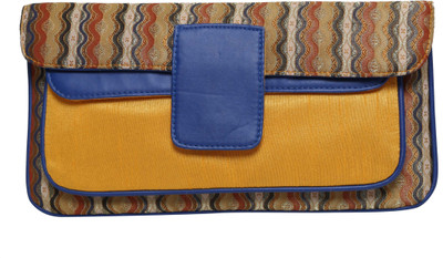 

Anekaant Casual Yellow, Blue Clutch, Blue;yellow