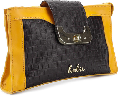 

Holii Casual Yellow, Brown Clutch, Brown;yellow