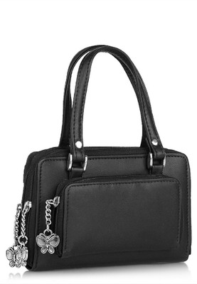

Butterflies Casual Black Clutch