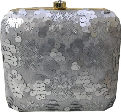 

SHANTAM Party Grey Clutch