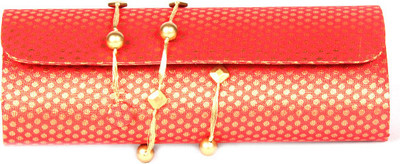 50% OFF on Favola Casual Red, Gold Clutch 50% OFF on Favola Casual Red, Gold Clutch