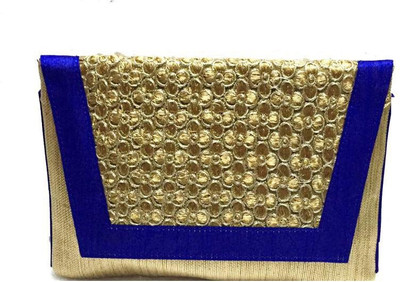 

Craftbazaar Party Blue Clutch