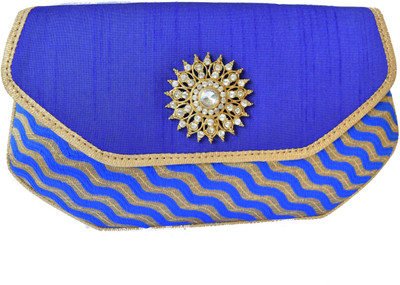 

Mahadev Exports Party Blue Clutch