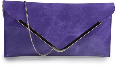 

Contrast Casual Purple Clutch