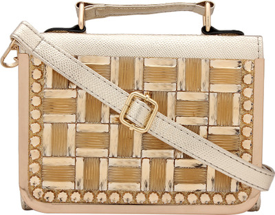 

Pink Rose Party Gold Clutch