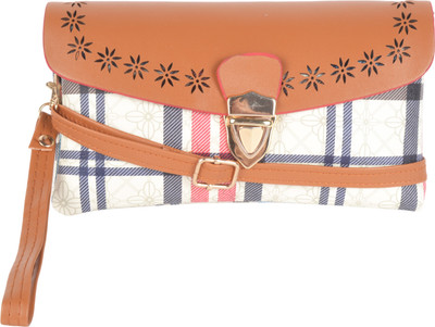 

Kleio Casual Brown, White Clutch