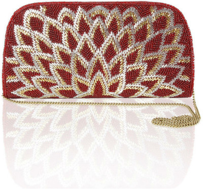 

Sparkle Street Party Red, Gold Clutch, Gold;red