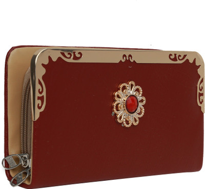 

Jolie Casual Maroon Clutch