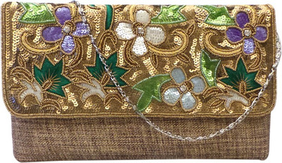 

Bhamini Party Gold Clutch