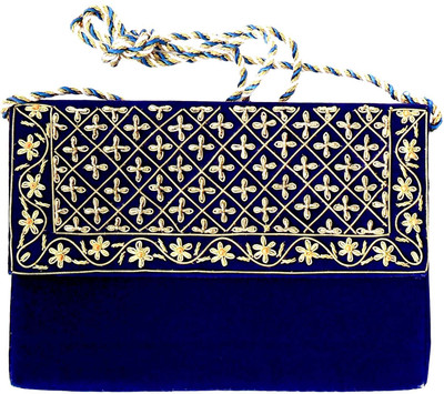 

Beadworks Party Black, Gold Clutch