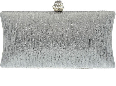 

The Ethnic Wears Party Silver Clutch