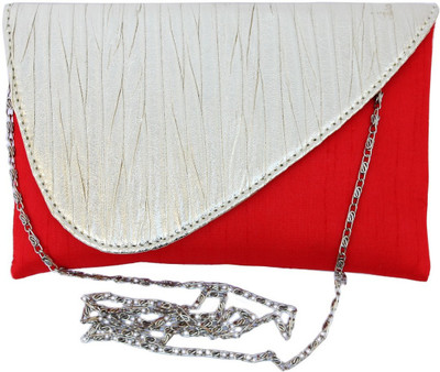 

Craftbazaar Party Red Clutch