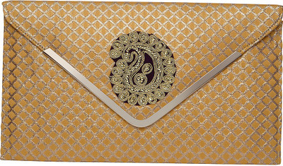 

Roshiaaz Party Gold Clutch