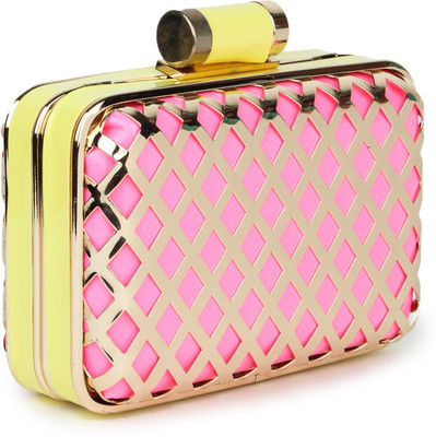 

Amatra Casual Pink, Yellow Clutch