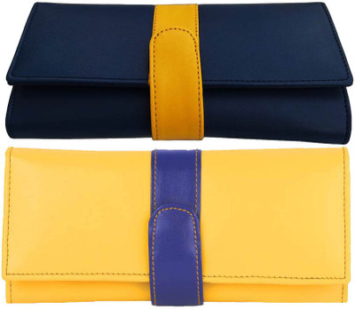 

Yours Luggage Casual Blue, Yellow Clutch