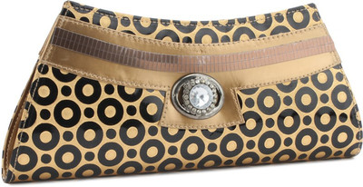 

Swiss Design Party Black, Gold Clutch