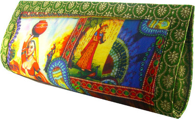 

Abqa Casual, Party Green Clutch