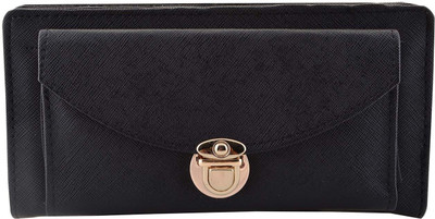 

SJ Pearls Casual Black Clutch