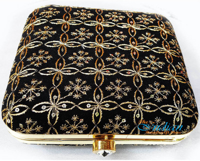 

The Indian Handicraft Store Party Black Clutch