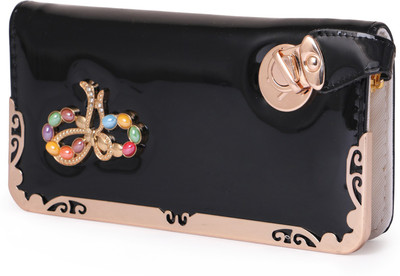 

UROOJ Casual Black Clutch