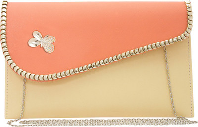 

Polki Party Pink, Beige Clutch, Beige;pink