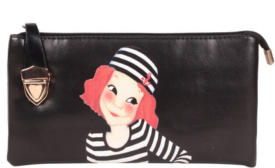 

Reedra Casual Black Clutch