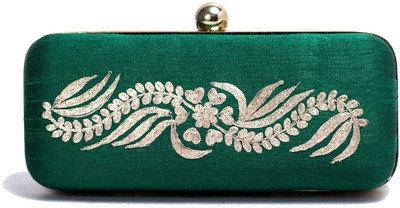

Hepburnette Party Green, Gold Clutch, Gold;green