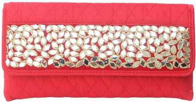 

Craftbazaar Party Red Clutch