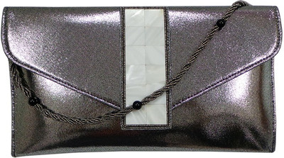 

Bhamini Party Silver Clutch