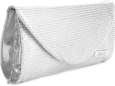 

Murcia Party White, Silver Clutch, Silver;white