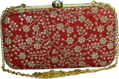 

Arisha kreation Co Party Red Clutch