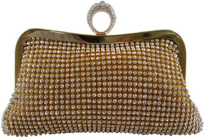 

Indostyle Party Gold Clutch