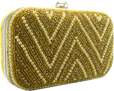 

Abqa Casual, Party Gold Clutch