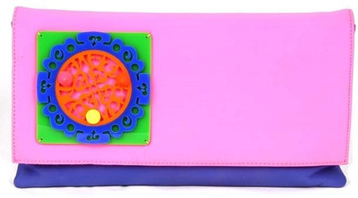 58% OFF on Saisha Casual Pink, Blue Clutch