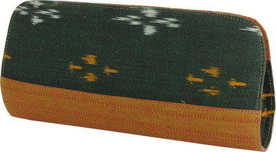 

Fabindia Casual Green, Brown Clutch, Brown;green