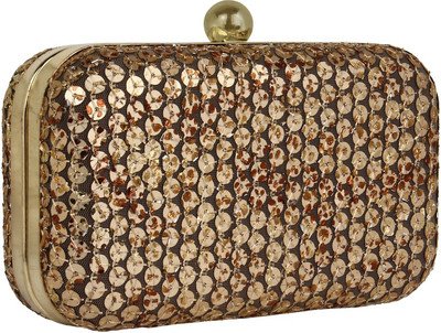 

Mastani Casual Gold Clutch