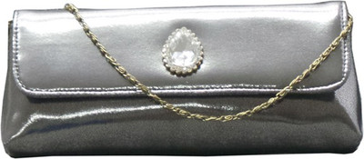 

Bhamini Casual Silver Clutch