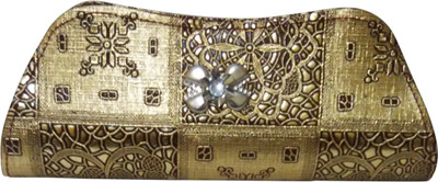 

KVM Casual Gold, Maroon Clutch