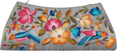 

Soulful Threads Party Grey Clutch