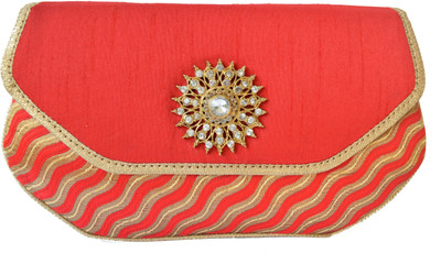 

Mahadev Exports Casual Red Clutch