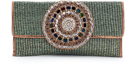 Elligator Party Green Clutch
