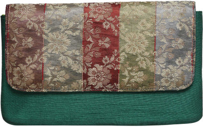 

Anekaant Casual Green Clutch
