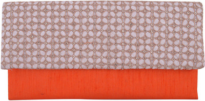 

Arisha kreation Co Party Orange Clutch