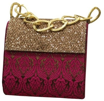 

PNA Party Pink, Gold Clutch, Gold;pink