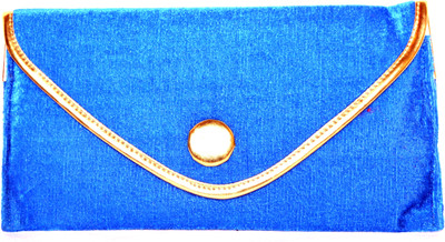 

TRENDZ MART GLOBAL Casual Blue, Gold Clutch