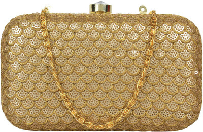 

Saashiwear Party Gold Clutch