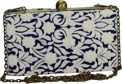 

Arisha kreation Co Party Blue, White Clutch
