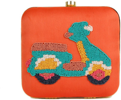 

Pink Cocktail Party Orange Clutch